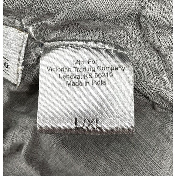 Victorian Trading Co Jacket Women L/XL Gray Lace Corduroy Button Closure - Picture 14 of 16